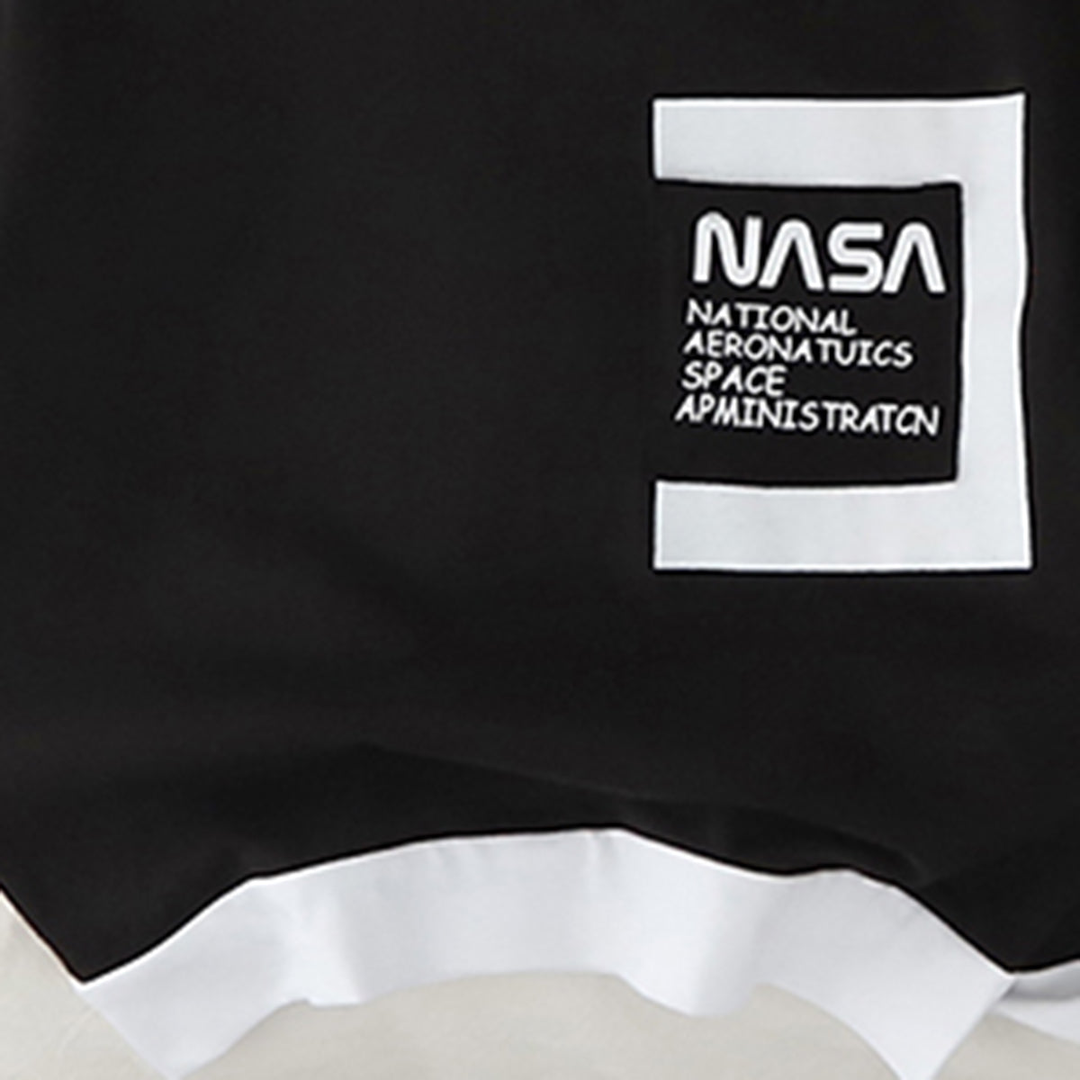 Boys Black Typographic Nasa Printed T-Shirt With Shorts Set 2 pc. Sets