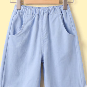 Girls Light Blue Bow Applique Denim Jeans Pants