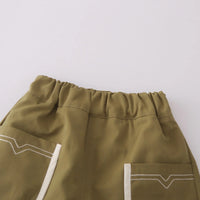Boys White Solid Short Sleeves T-Shirt With Shorts Set Sets