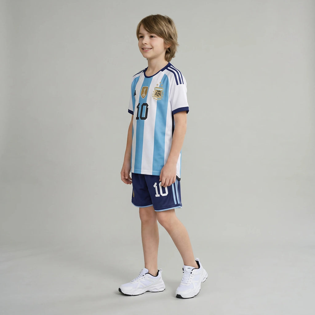Boys Blue Alphanumeric Print Short Sleeve T-Shirt With Shorts Sets 2 pc. Sets