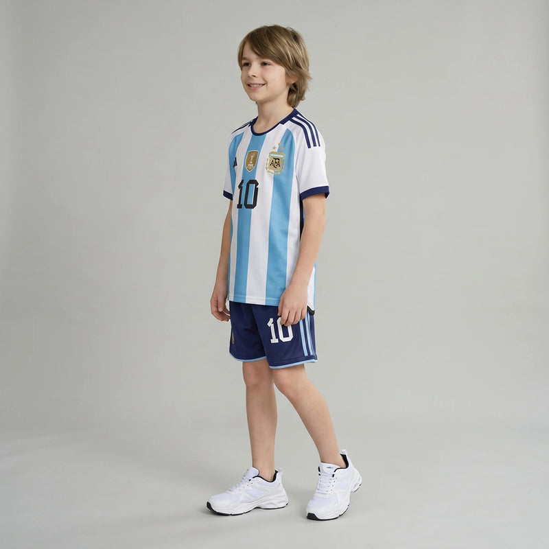 Boys Blue Alphanumeric Print Short Sleeve T-Shirt With Shorts Sets 2 pc. Sets