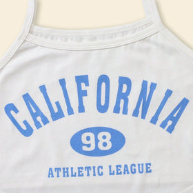 Girls Blue Striped Shirt & Flared Pants With Printed Cami Top Sets Sets