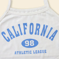Girls Blue Striped Shirt & Flared Pants With Printed Cami Top Sets Sets