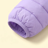 Girls Purple Hooded Quilted Puffer Jacket Coats & Jackets