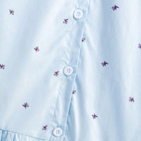 Girls Light Blue Ditsy Print A-line Shirt Dress Casual Dresses