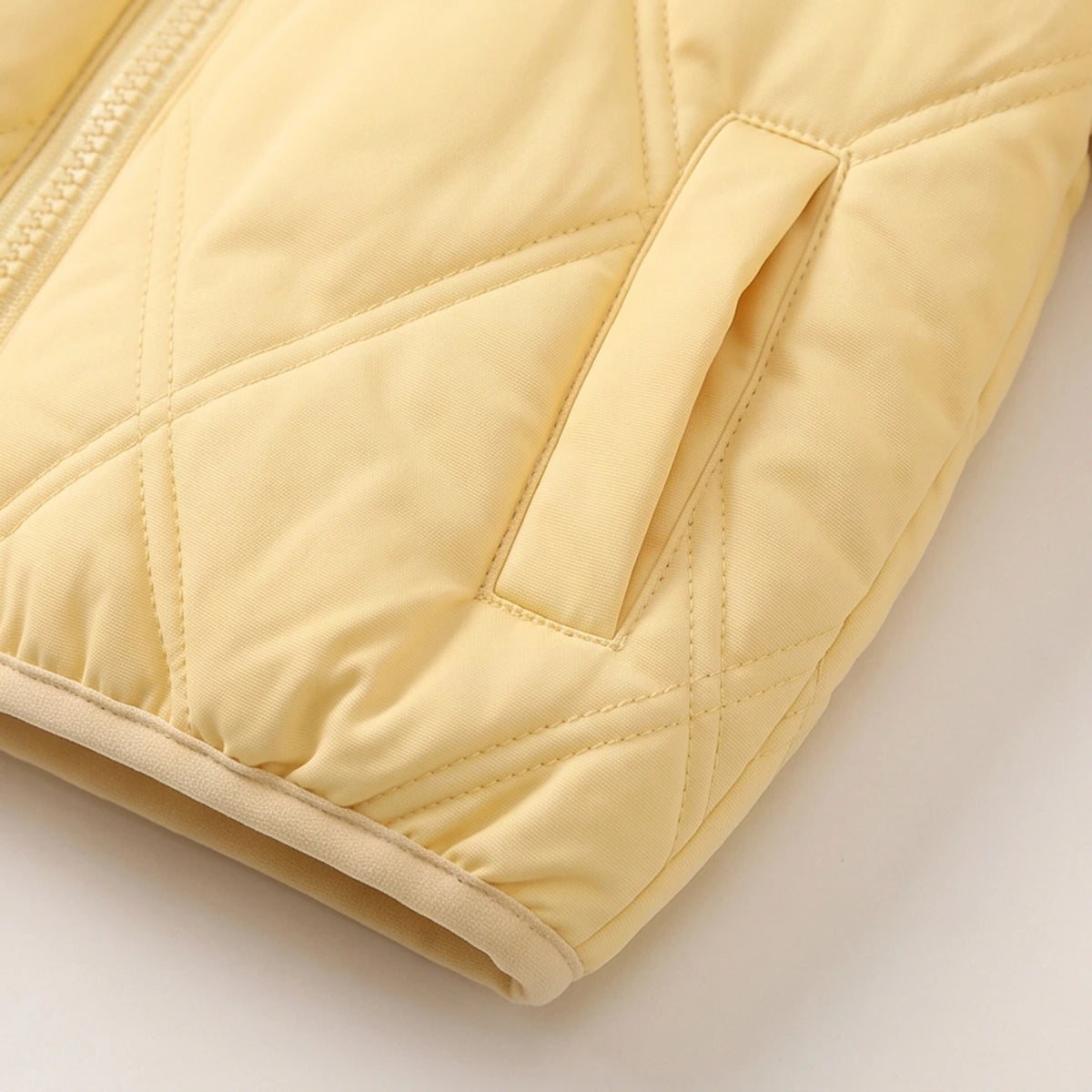 Girls Yellow Long Sleeve Hooded Puffer Jacket Coats & Jackets