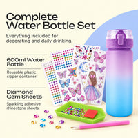 KolorFish DIY Style 600ml Water Bottle for Kids, Age 2 Years Plus - Sipper Bottle Trending Accessories