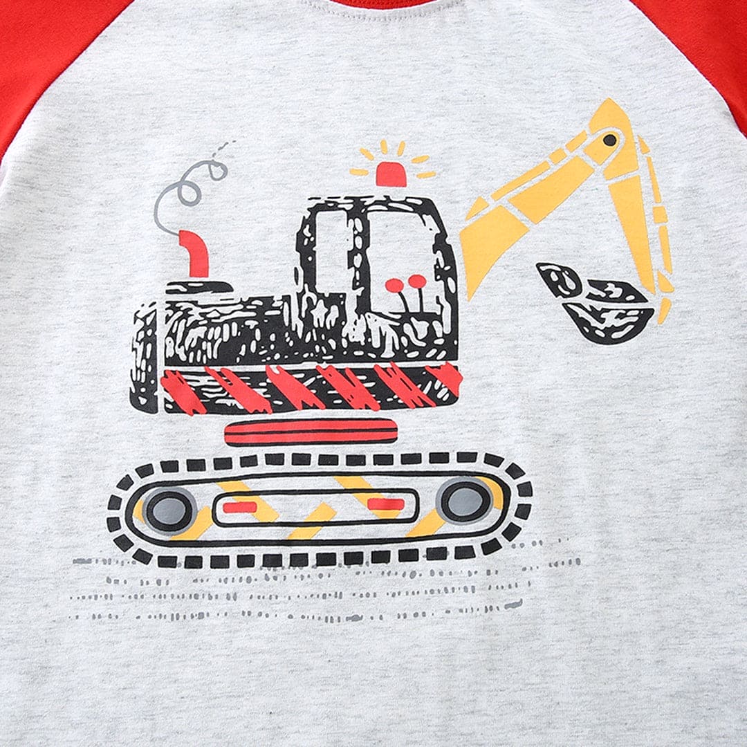 Boys Raglan Sleeve Graphic T-Shirt With Shorts 2 pc. Sets   