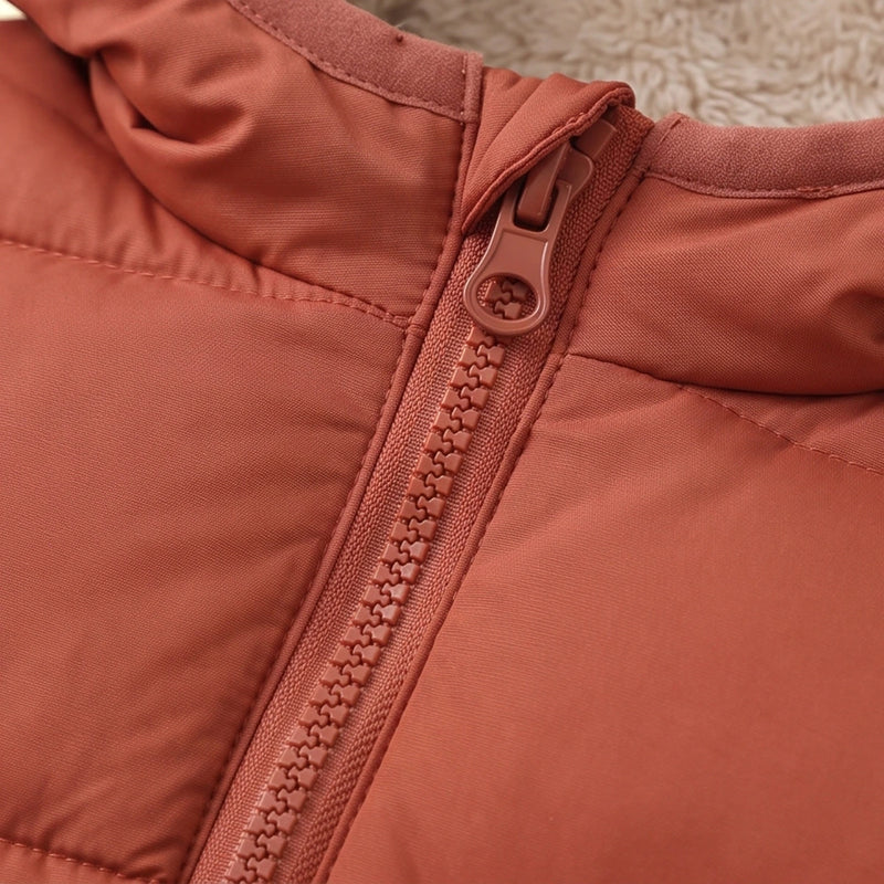 Boys Rust Hooded Zip-up Puffer Jacket Coats & Jackets