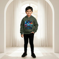 Boys Green Car Graphics Hoodies Sweatshirt Sweatshirts & Hoodies Green 4-5 Y