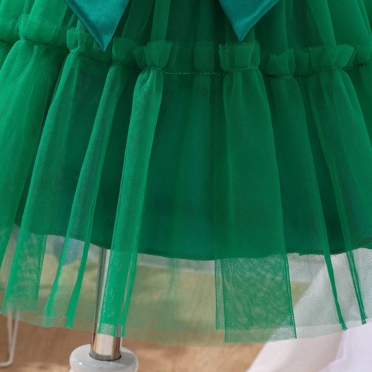 Girls Green Sequined Fit & Flare Party Wear Dress Party Dresses