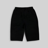 Boys Black Pocket Mock Elasticated Shorts Shorts   