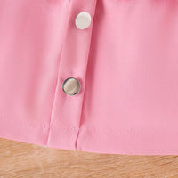 Girls Flared Sleeve Top With Suspender Skirt & Hat Set Sets   