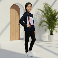 Girls Navy Blue K-Pop Princesses Graphics Hoodie Sweatshirts & Hoodies