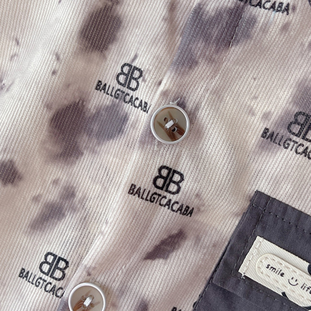 Boys Brown Abstract Printed Shirt With Printed T-Shirt & Pants Set Sets