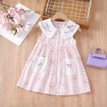 Girls Light Pink Printed Sleeveless A-Line Dress Casual Dresses Light Pink 1-2 Y