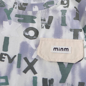 Boys Grey Typographic Print Short Sleeves T-Shirt With Denim Shorts Set Sets