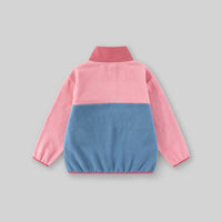 Girls Pink Solid Pullover Sweatshirt Sweatshirts & Hoodies