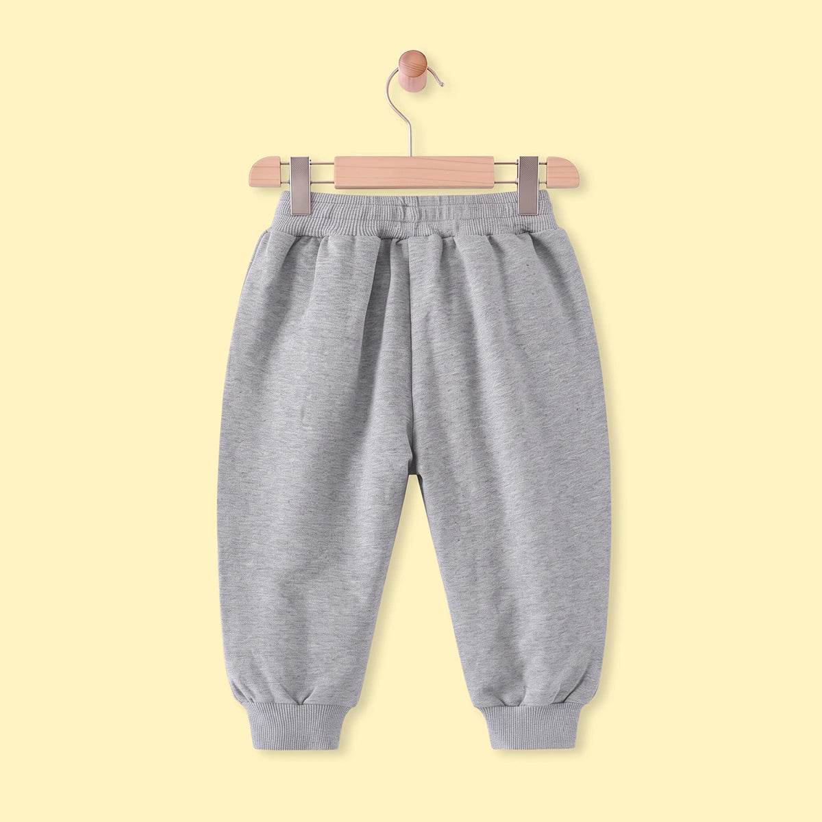 Boys Grey Solid Elasticated Waist Jogger Joggers