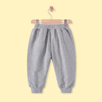 Boys Grey Solid Elasticated Waist Jogger Joggers