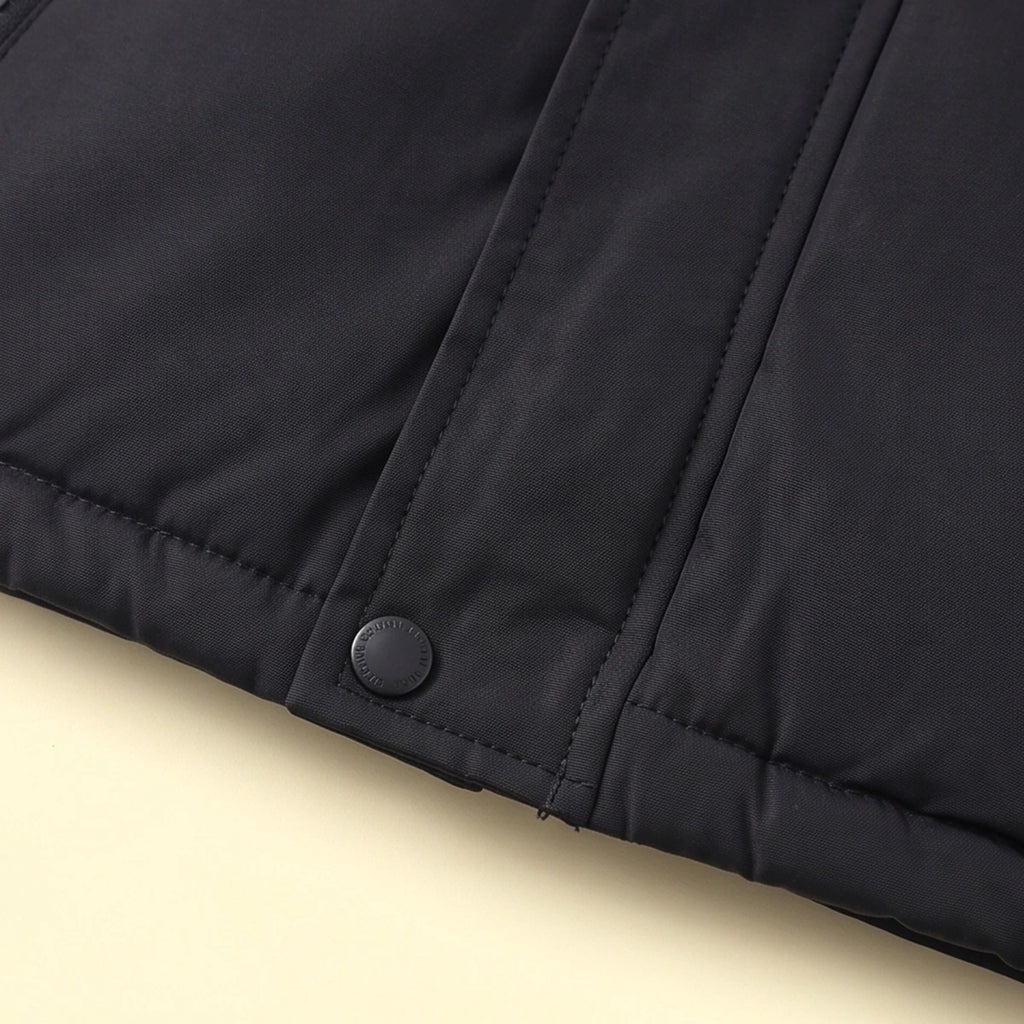 Girls Black Long Sleeve Hooded Zip-up Jacket Coats & Jackets
