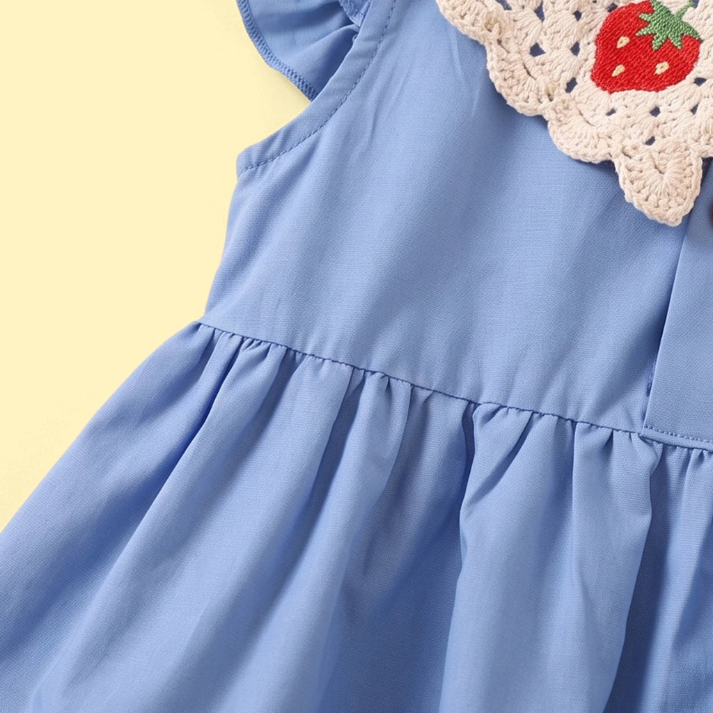 Girls Blue Flutter Sleeve Top With Pants Sets 2 pc. Sets