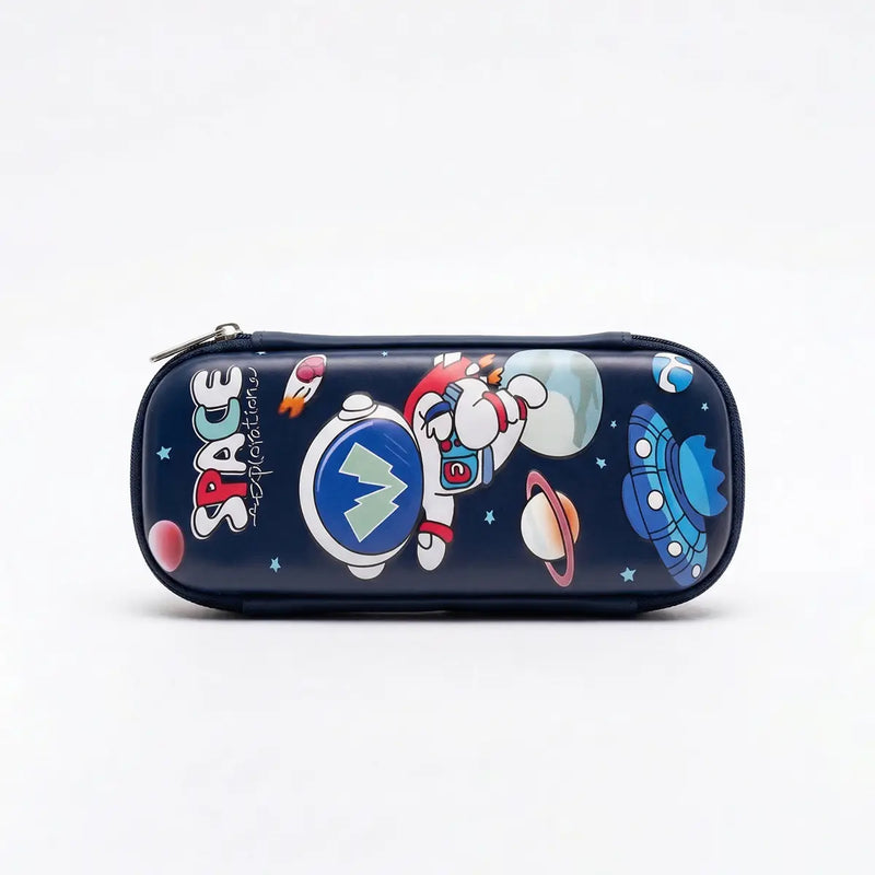 Space Adventure Astronaut Pencil Pouch for Boys Trending Accessories Navy Blue Onesize