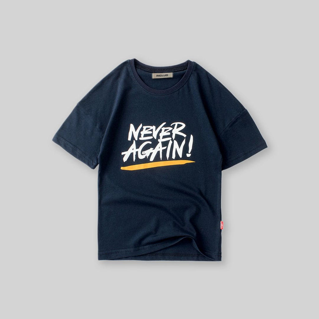 Boys Printed Oversized T-Shirt Tshirts Navy Blue 6-7 Y 