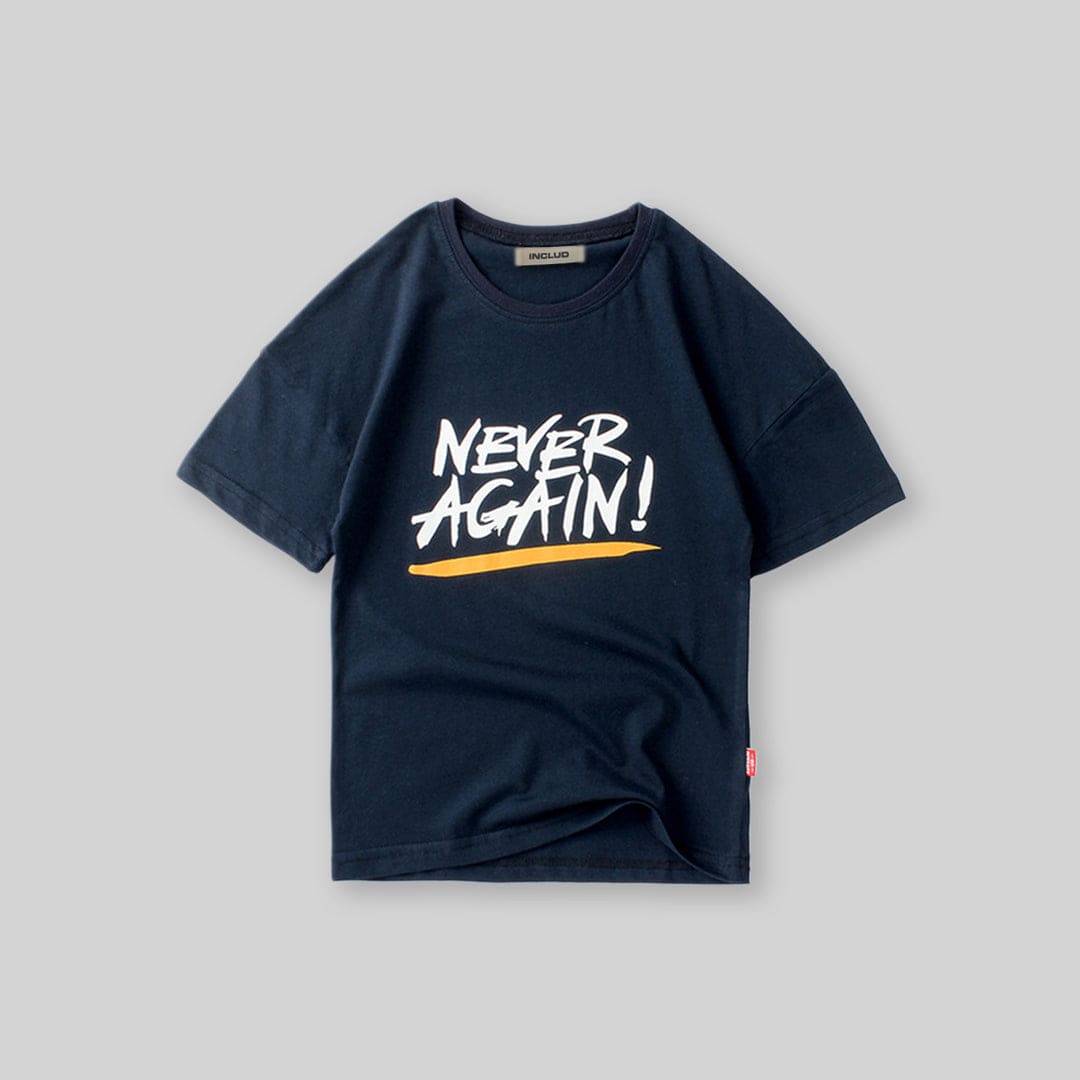 Boys Printed Oversized T-Shirt Tshirts Navy Blue 6-7 Y 
