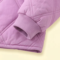 Girls Purple Long Sleeve Quilted Jacket Coats & Jackets