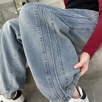 Girls Light Blue Loose Fit Denim Jeans Pants