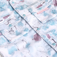 Boys Blue Abstract Printed Shirt With Shorts & T-Shirt Sets Sets