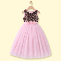 Girls Light Pink Sequins Embellished Party Gown Party Dresses Light Pink 1-2 Y