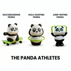 3 Naughty Pandas, Unlimited Fun, 3 in-1 Moving Panda Toy Set for Kids Trending Accessories