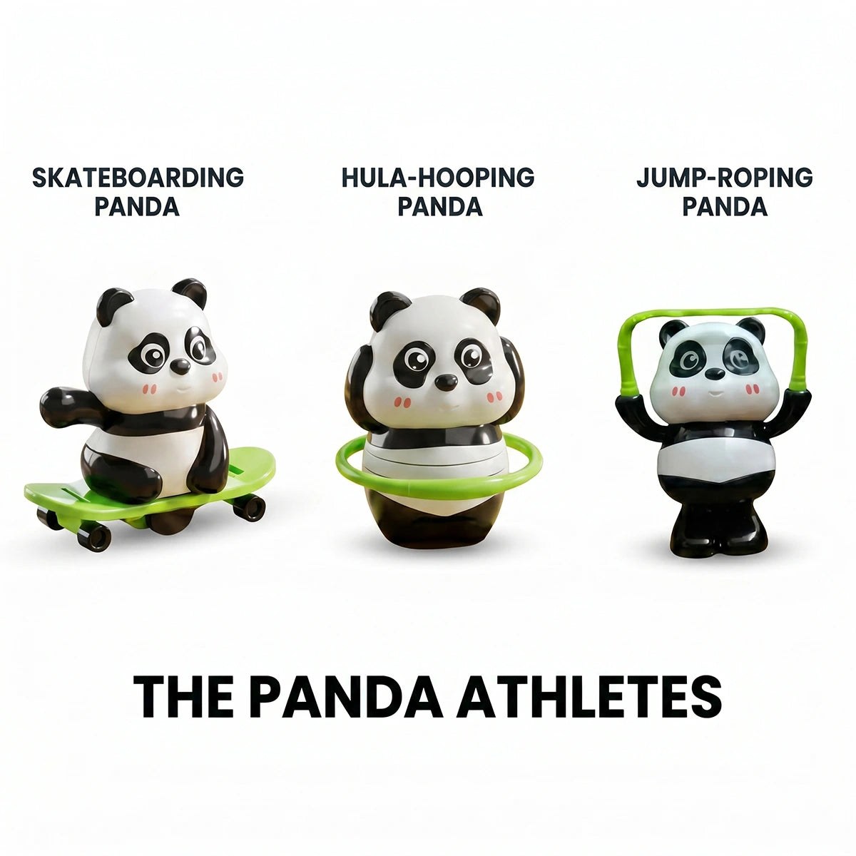 3 Naughty Pandas, Unlimited Fun, 3 in-1 Moving Panda Toy Set for Kids Trending Accessories