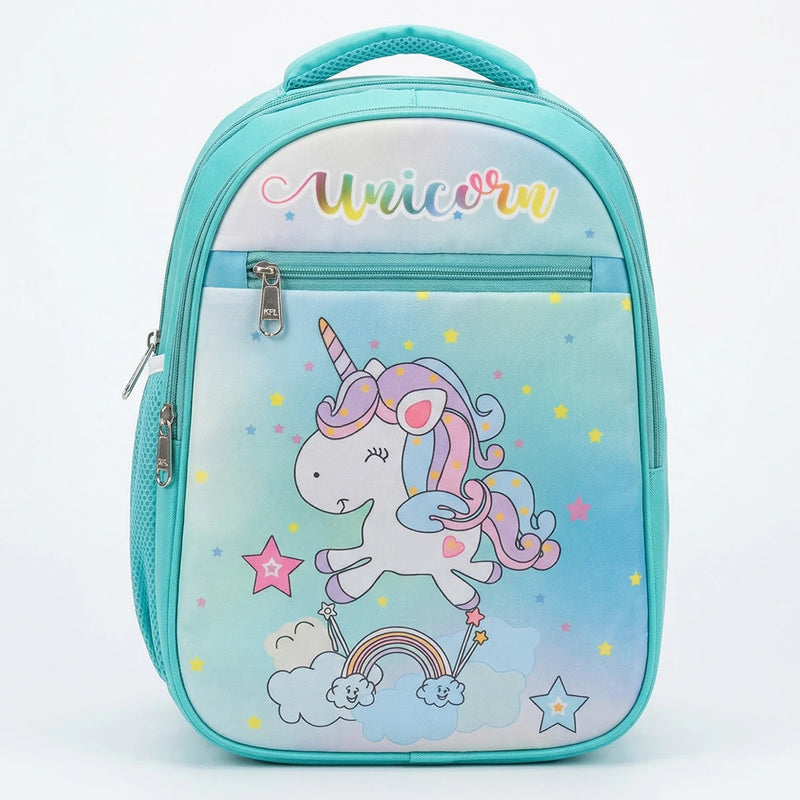 Girls Sea Green Unicorn Print School Backpack Trending Accessories Sea Green Onesize