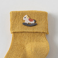 Pack of 6 Boys Multicolour Embroidery Applique Ankle Length Socks Socks