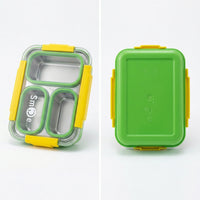 Kids Green Daily Fresh 3-Compartment Lunch Box Trending Accessories