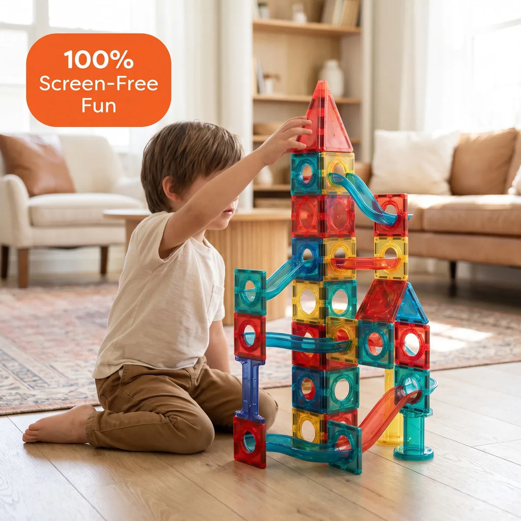 INCLUD 64 Pcs Magnetic Blocks Building Set - Build, Connect & Explore Trending Accessories