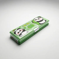 3D Squishy Panda Pop Eye Magnetic Pencil Box for Kids Trending Accessories Light Green Onesize