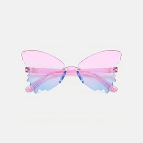 Girls Light Pink Butterfly Shape Sunglasses Sunglasses