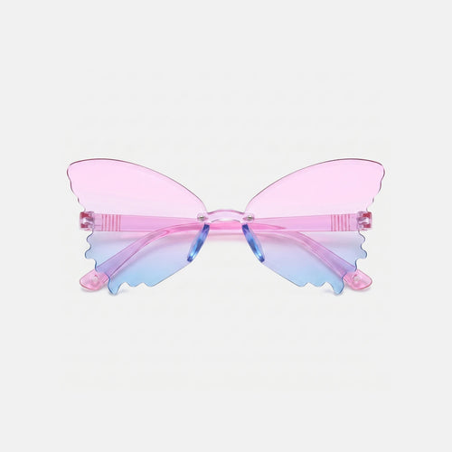 Girls Light Pink Butterfly Shape Sunglasses Sunglasses