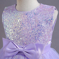 Girls Purple Sequin Embellished Tutu Party Wear Dress Party Dresses