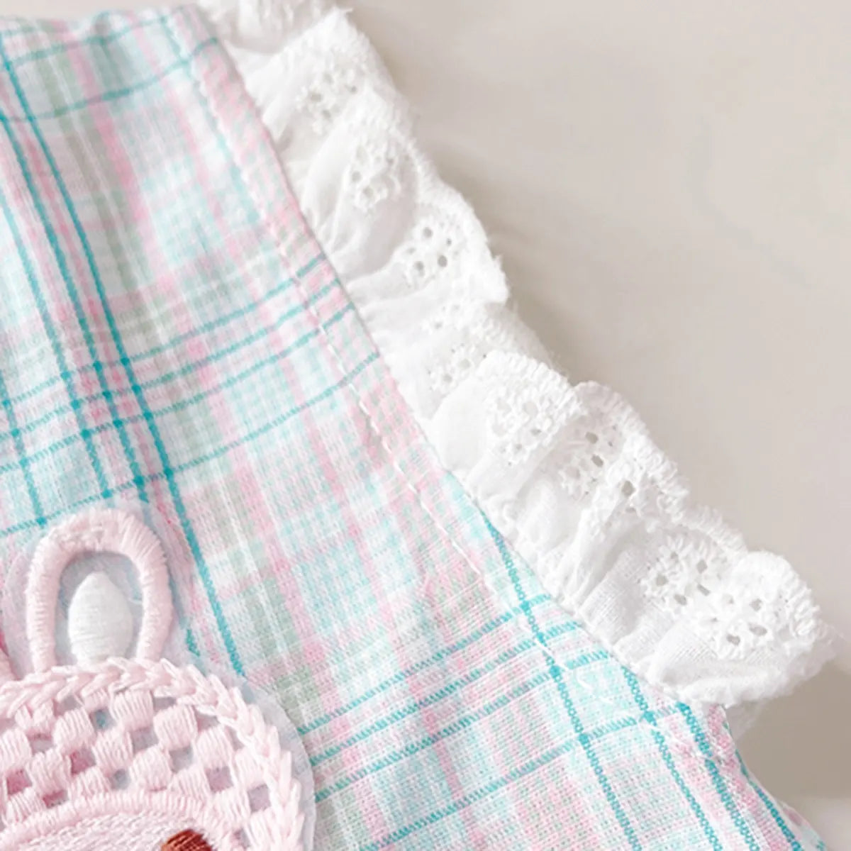 Girls Light Blue Checked Sleeveless Top With Shorts Sets Sets