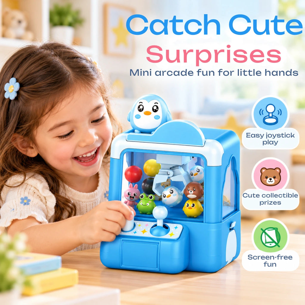 Blue Mini Ball Claw Machine Toy for Kids Trending Accessories