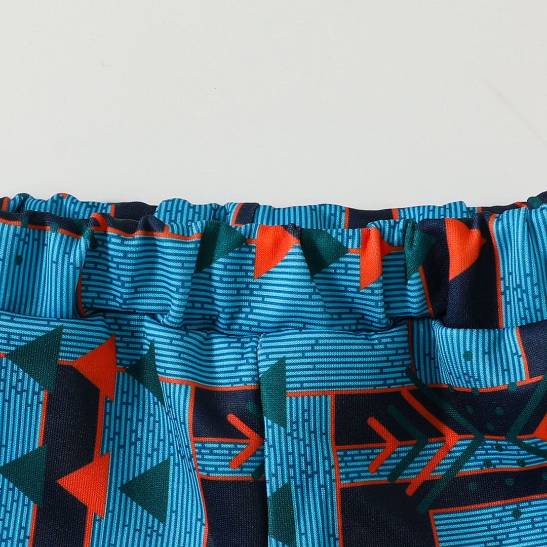 Boys Short Sleeve T-Shirt With Printed Shorts Set Sets   