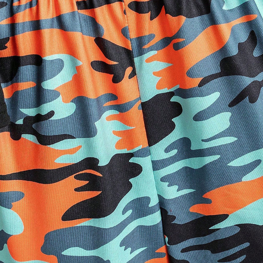 Boys Black Camouflage Printed Short Sleeves T-Shirt With Shorts Set 2 pc. Sets