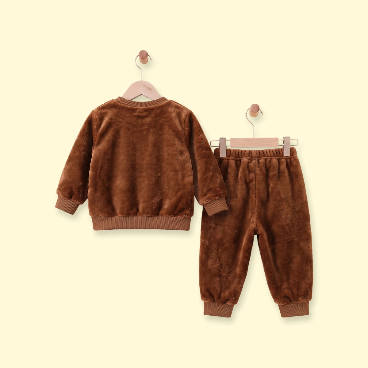 Boys Brown Teddy Applique Sweatshirt With Pants Sets 2 pc. Sets