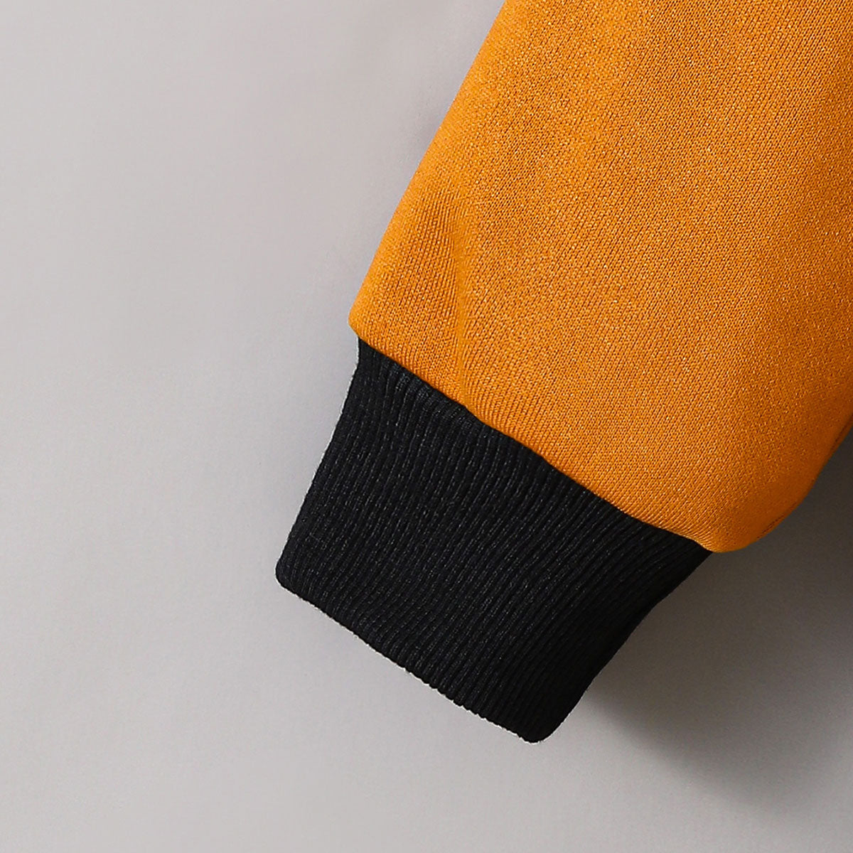 Boys Orange-Black Colorblocked Sweatshirt with Joggers Set Sets
