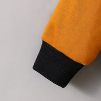 Boys Orange-Black Colorblocked Sweatshirt with Joggers Set Sets